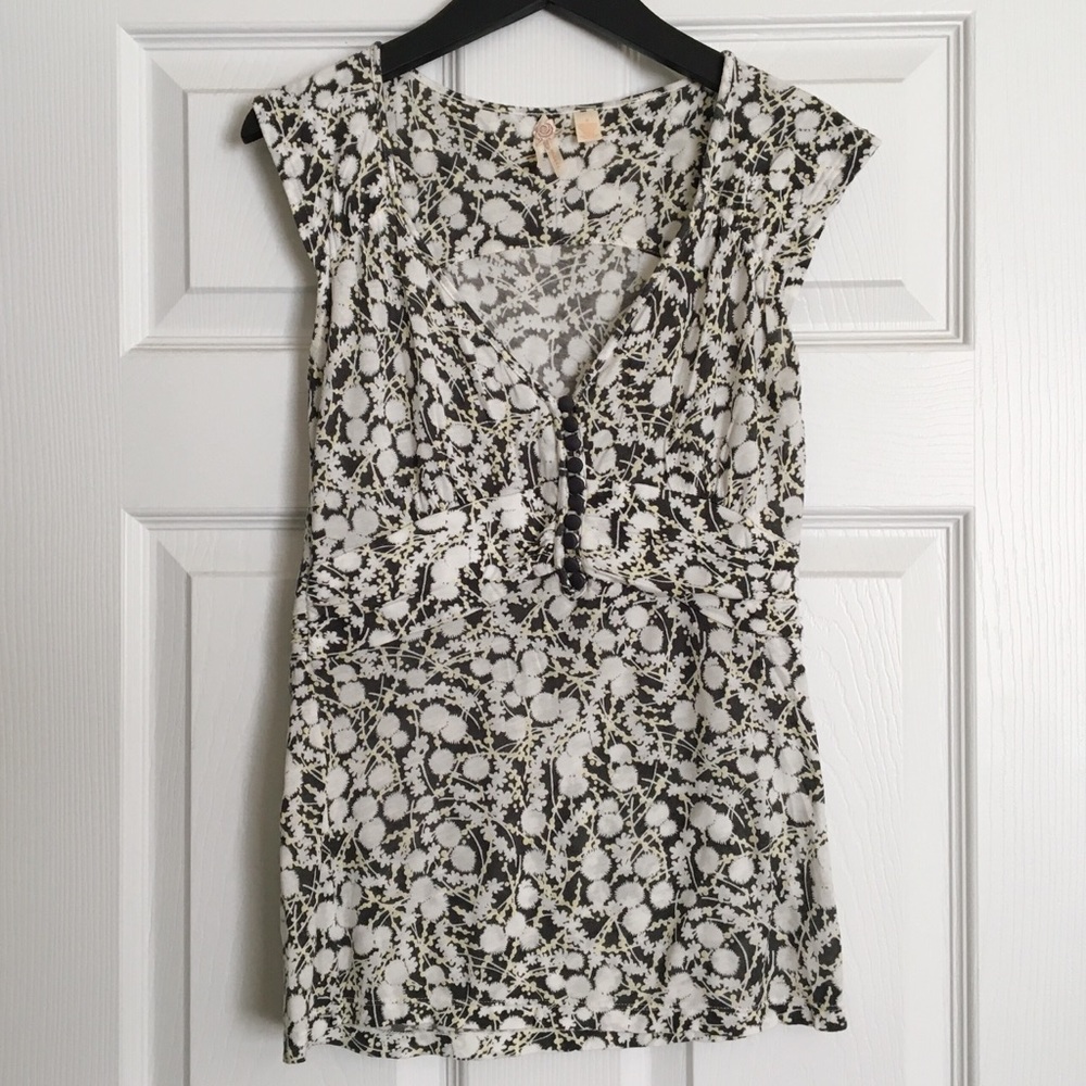 Anthropologie Floral Tank